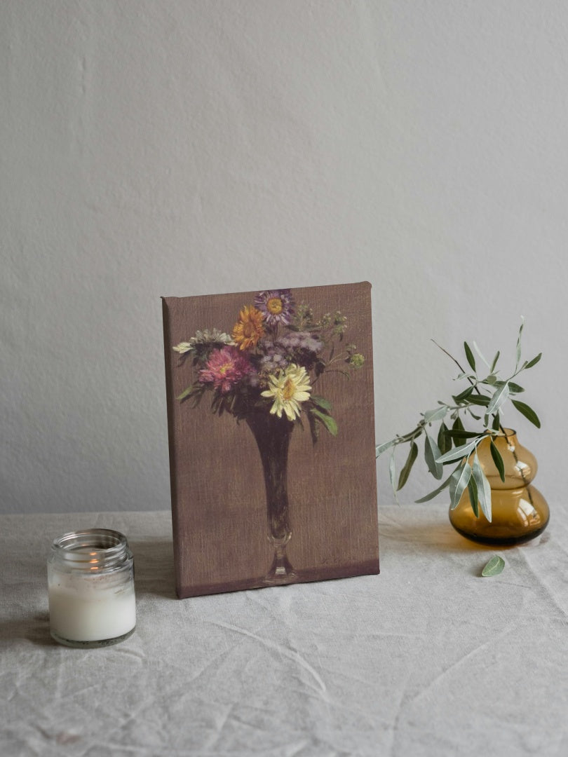 Daisies and Dahlias by Henri Fantin-Latour Realism Art dated 1872