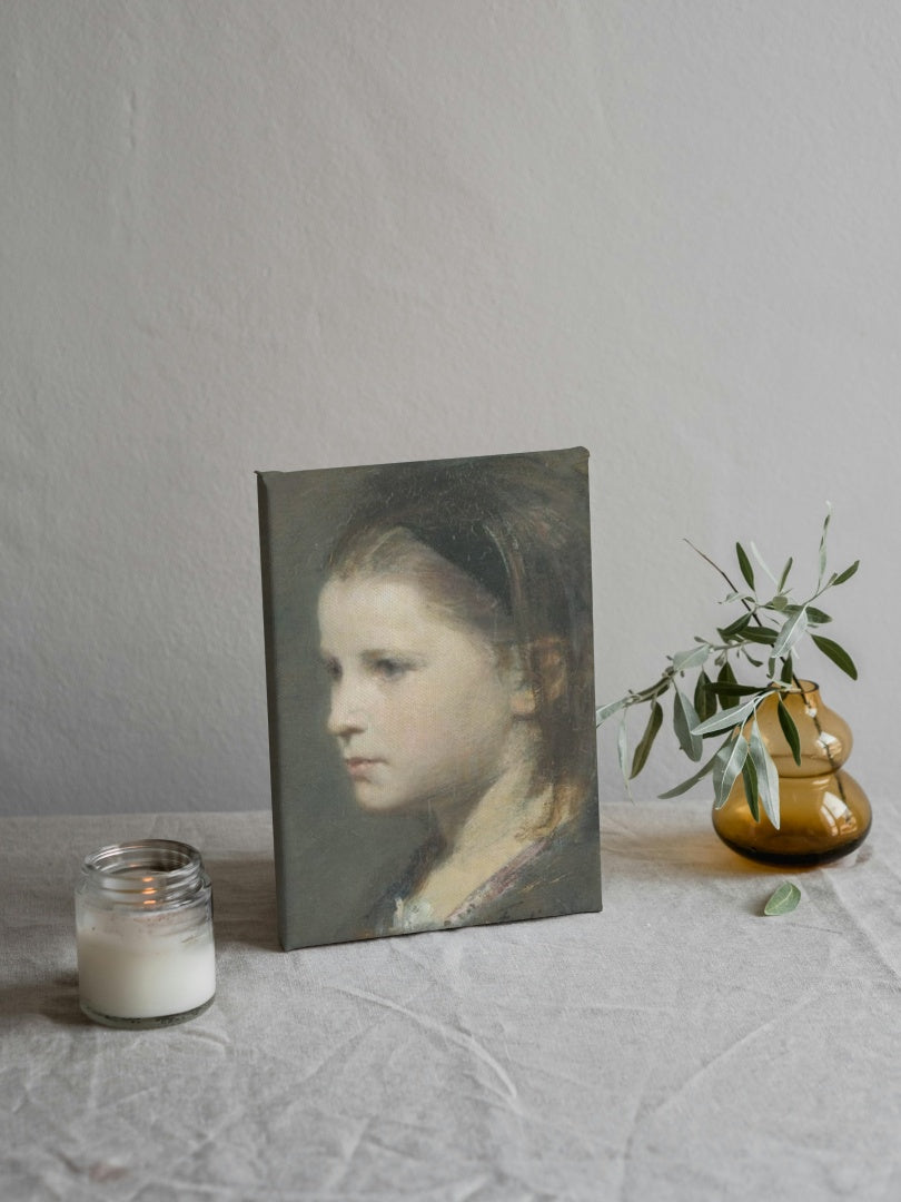 Head of a Young Girl by Henri Fantin-Latour Realism Art dated 1870