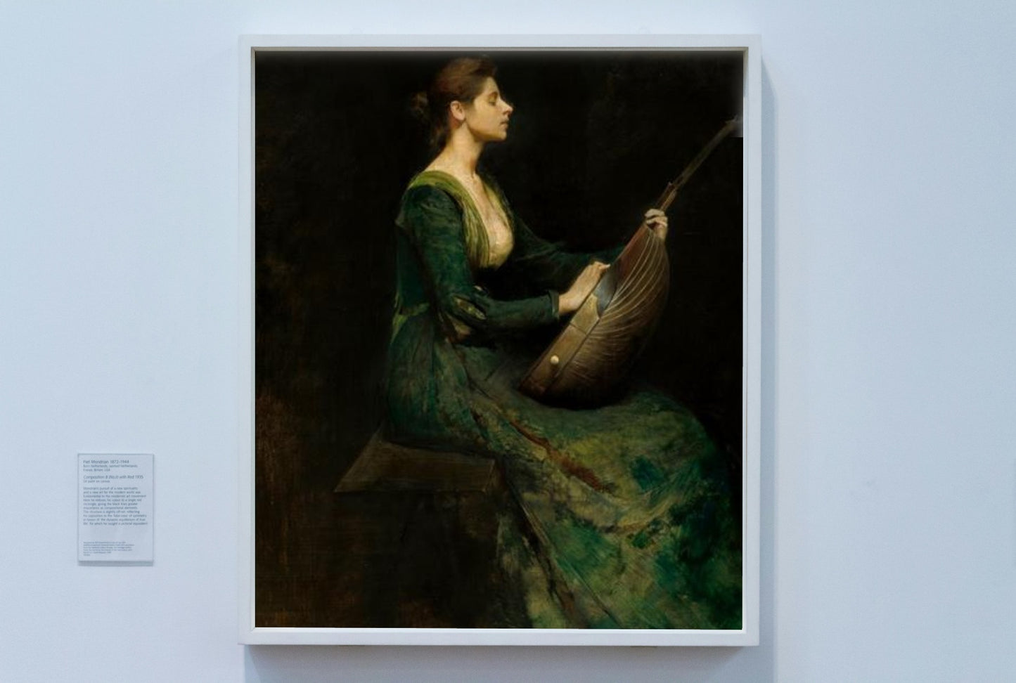 Lady with a Lute by Thomas Dewing Realism Art dated 1886