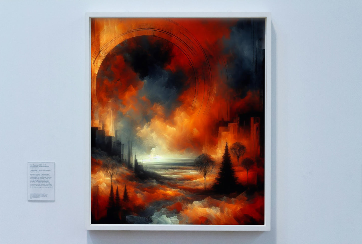 Aurantiaco Crepusculum: Enigmatic and Mystical Landscape Oil Painting