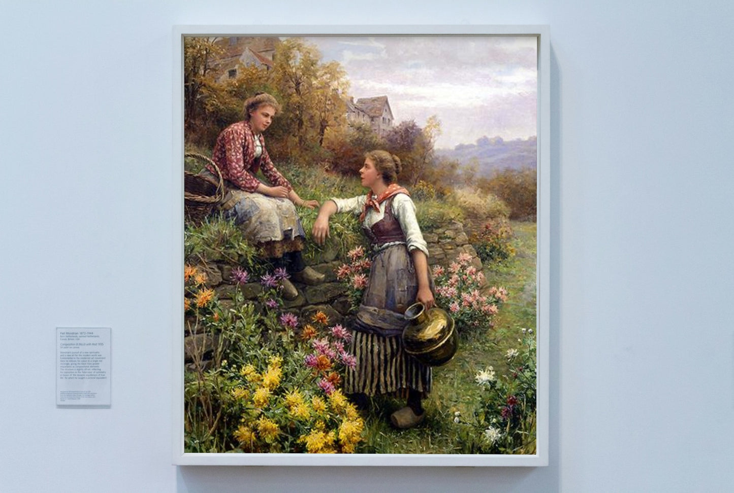 Gossips by Daniel Ridgway Knight Realism Art dated 1897