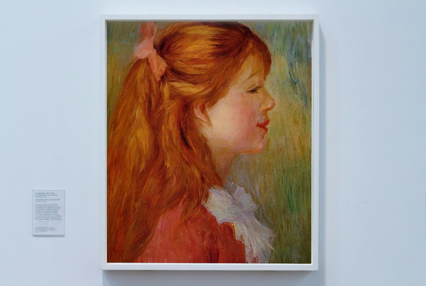 Young Girl with Long Hair in Profile by Pierre-Auguste Renoir Impressionism Art dated 1890