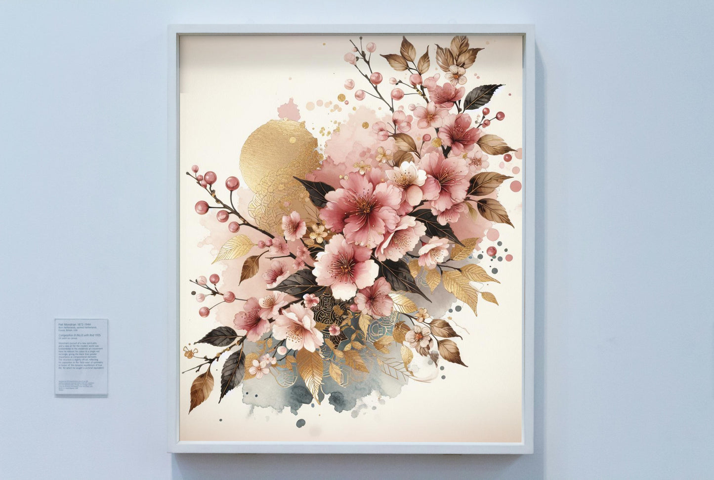 Aureate Sakura: Luxuriant Aurulent Japanese Watercolor Art