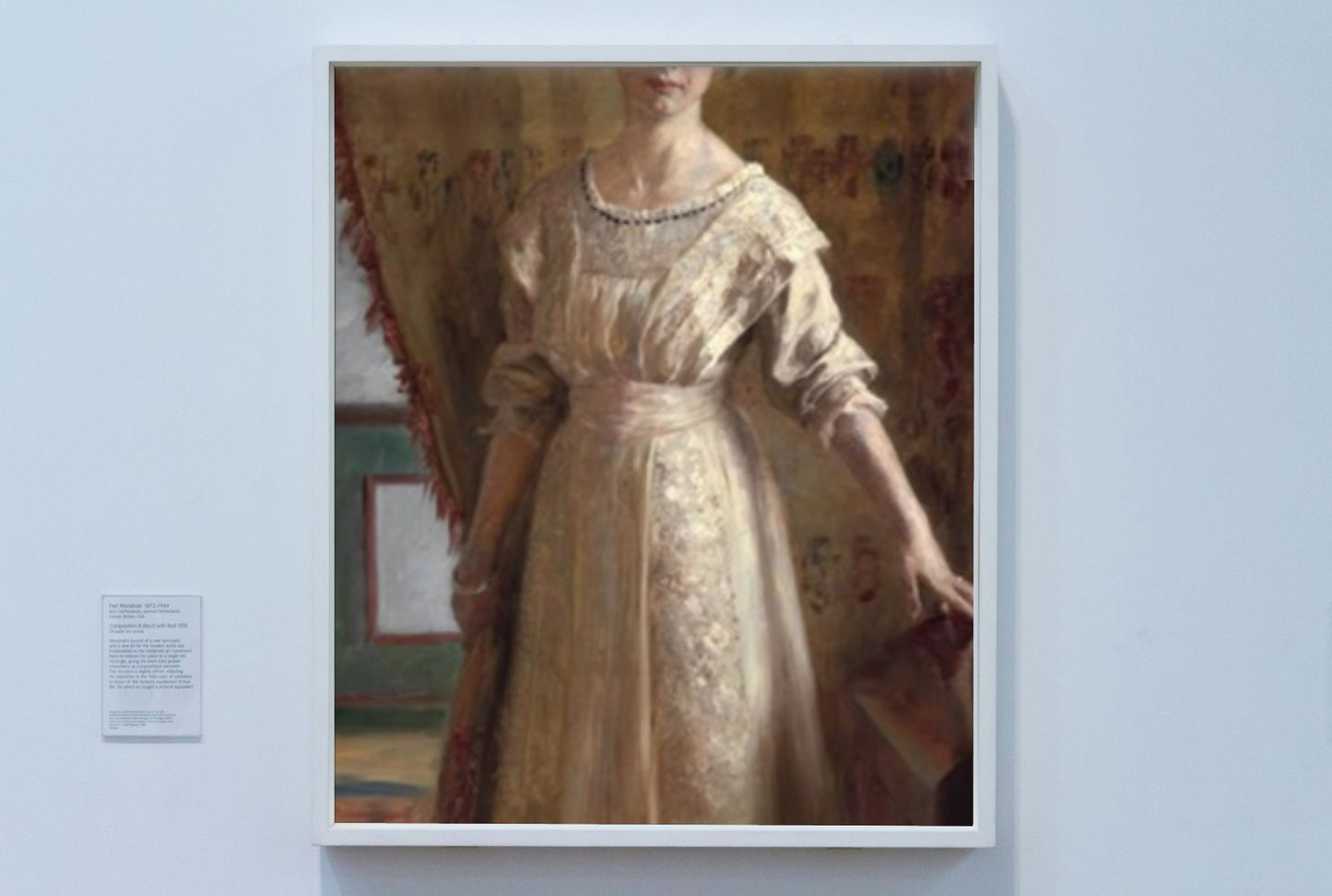 Miss Vibeke Kr&#248;yer, full figure standing by Peder Severin Kroyer Realism Art dated 1909