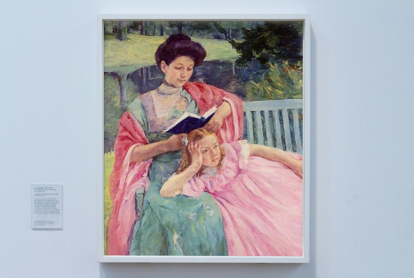 Auguste Reading to Her Daughter by Mary Cassatt Impressionism Art dated 1910