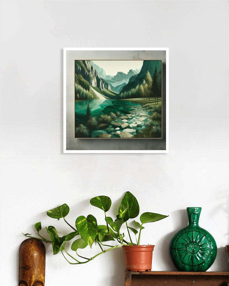 Verdant Praeclara Landscape Oil Painting