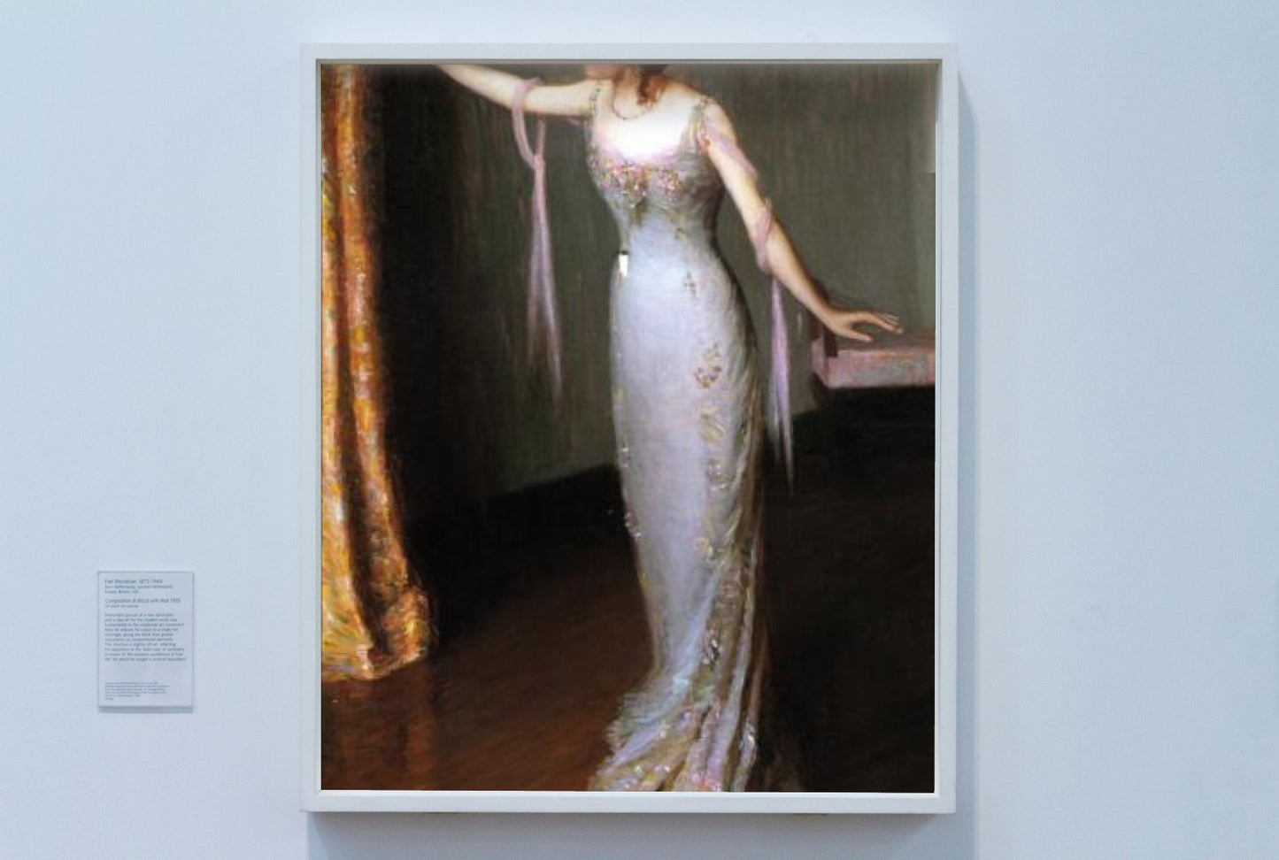 Lady in an Evening Dress by Lilla Cabot Perry Impressionism Art dated 1911