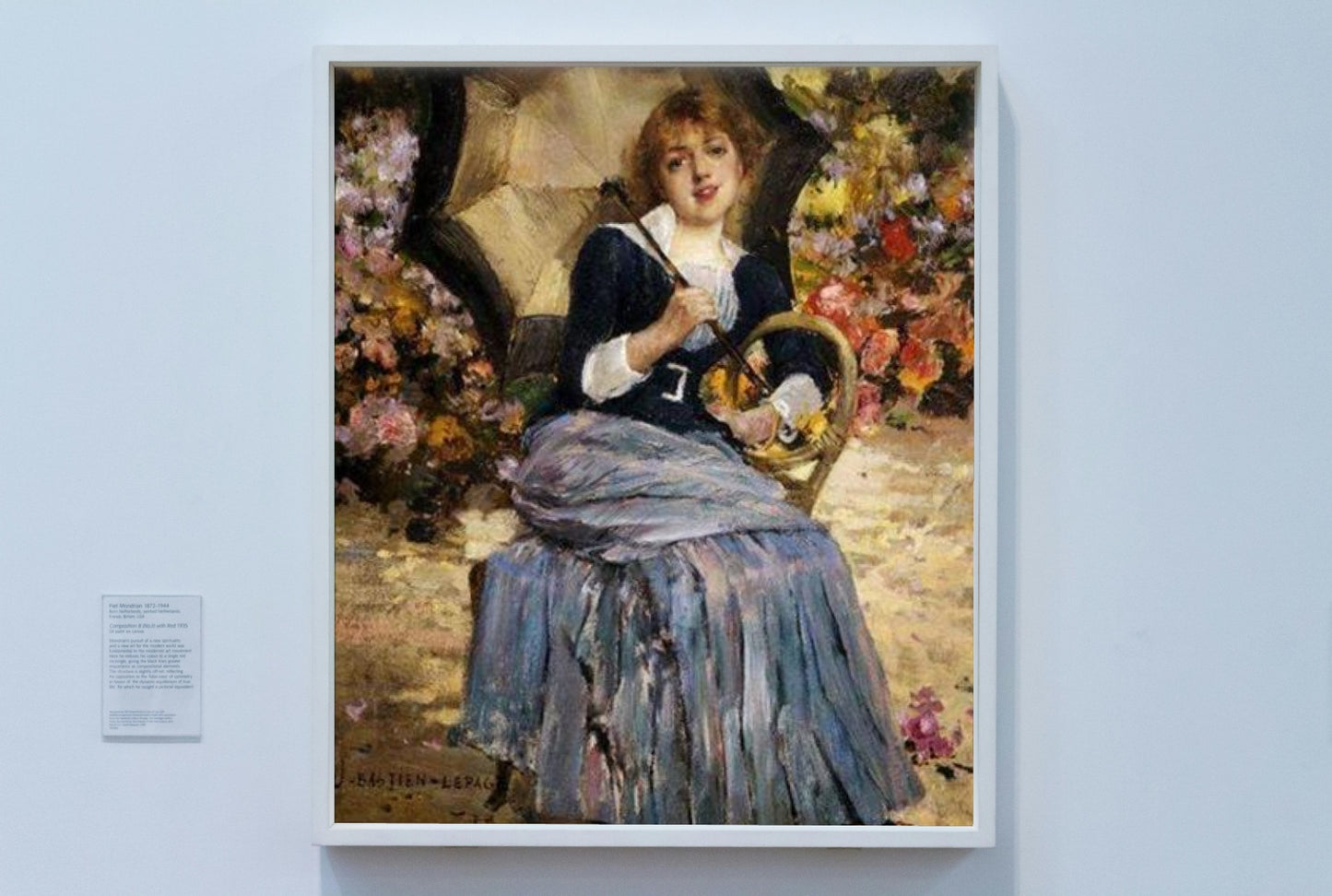 Parasol by Jules Bastien-Lepage Naturalism Art dated 1879