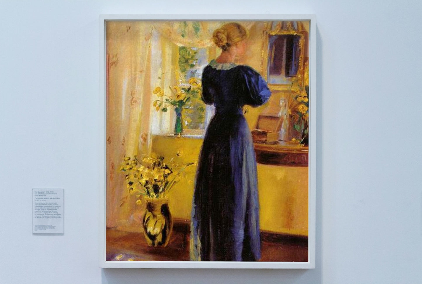 Young Woman in front of a Mirror by Anna Ancher Impressionism Art dated 1899