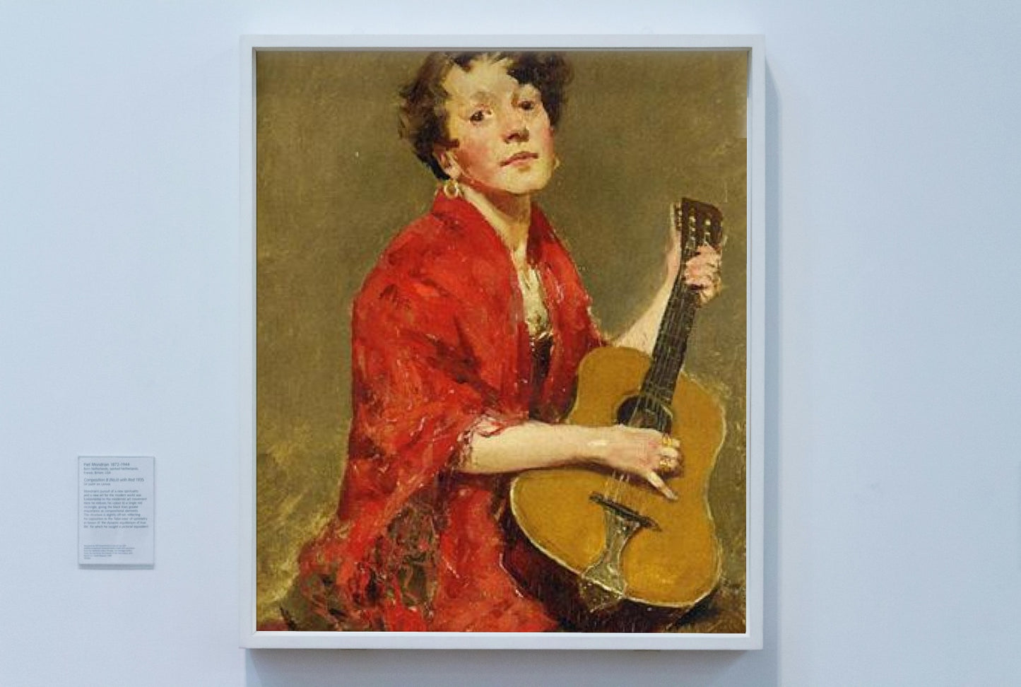 Girl with Guitar by William Merritt Chase Impressionism Art dated 1886