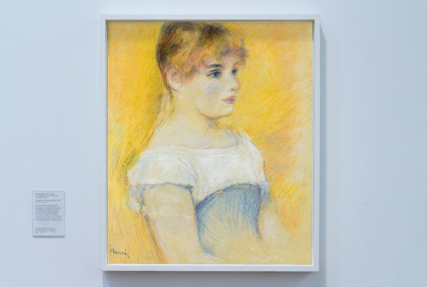 Young Girl in a Blue Corset by Pierre-Auguste Renoir Impressionism Art