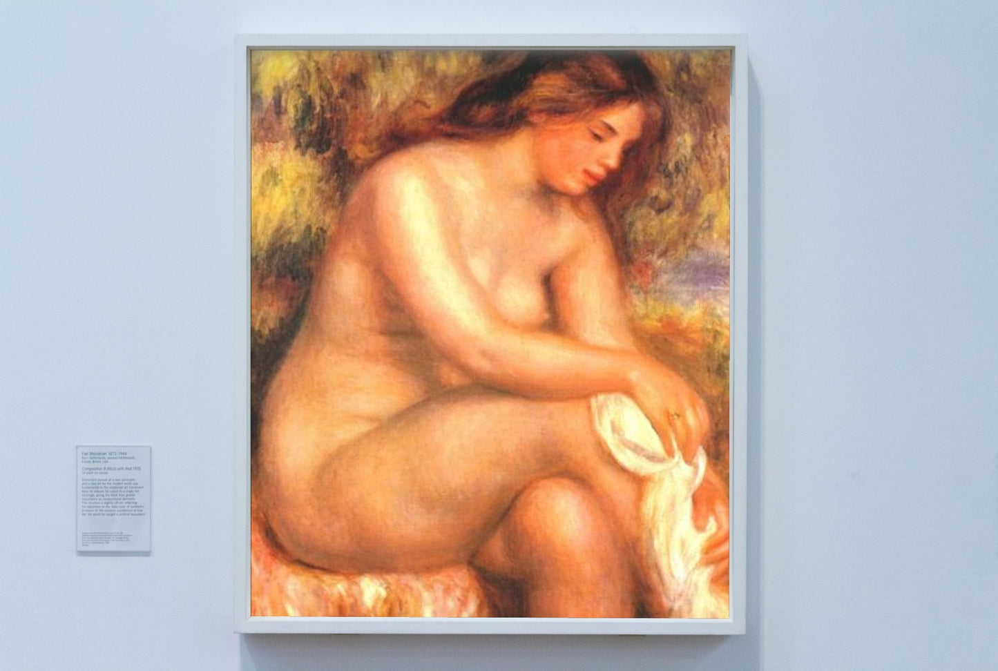 Bather drying her leg by Pierre-Auguste Renoir Impressionism Art dated 1910