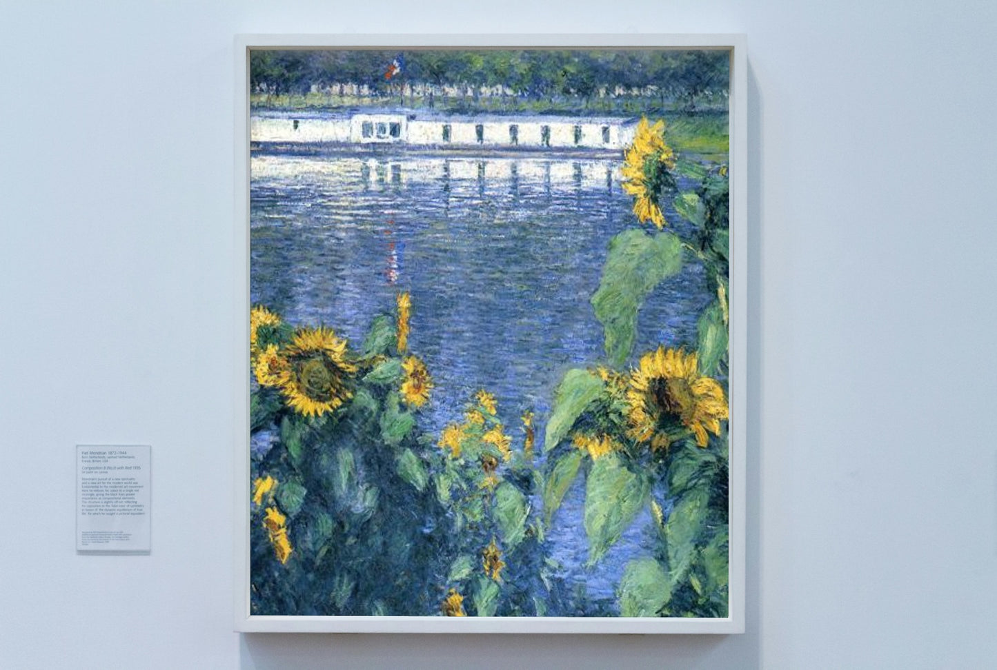 Sunflowers on the Banks of the Seine by Gustave Caillebotte Impressionism Art dated 1886