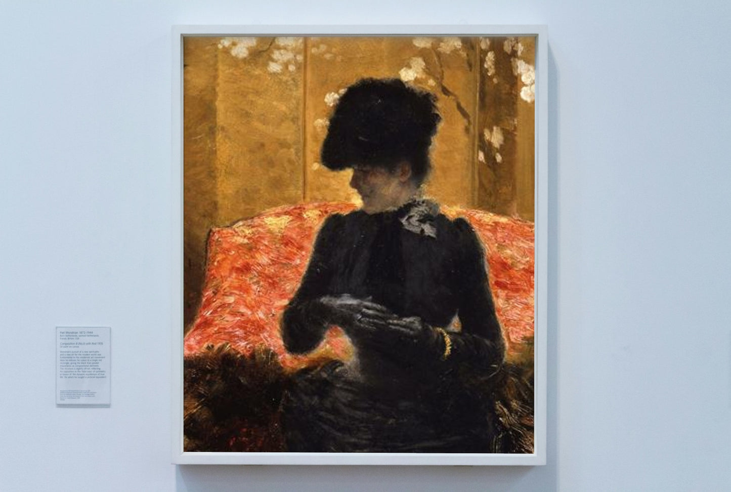 Lady on the red sofa by Giuseppe De Nittis Impressionism Art dated 1876