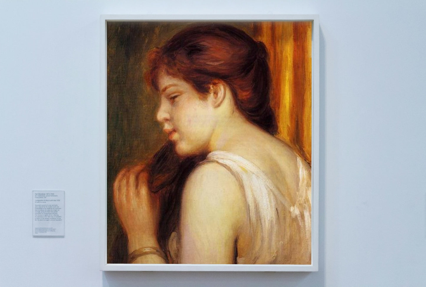 Young Girl Combing Her Hair by Pierre-Auguste Renoir Impressionism Art dated 1892