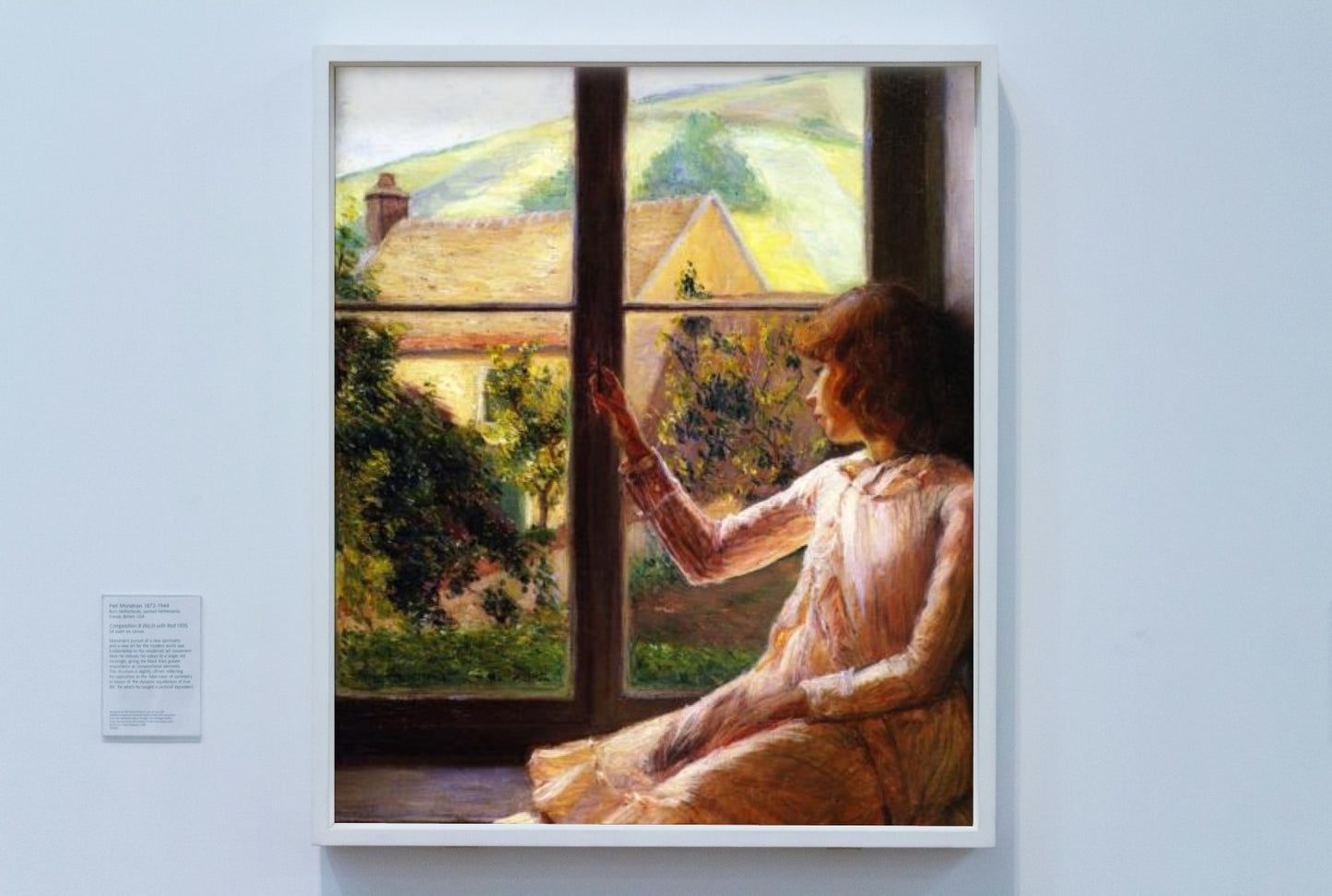 Child in Window by Lilla Cabot Perry Impressionism Art dated 1891