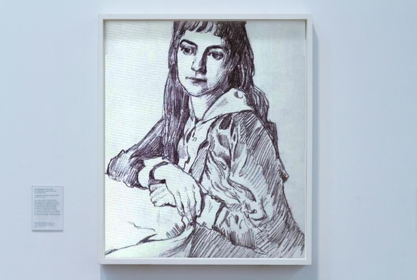 Portrait of the Artist&#39;s Daughter, Vera by Mstislav Dobuzhinsky Art Nouveau (Modern) Art dated 1914