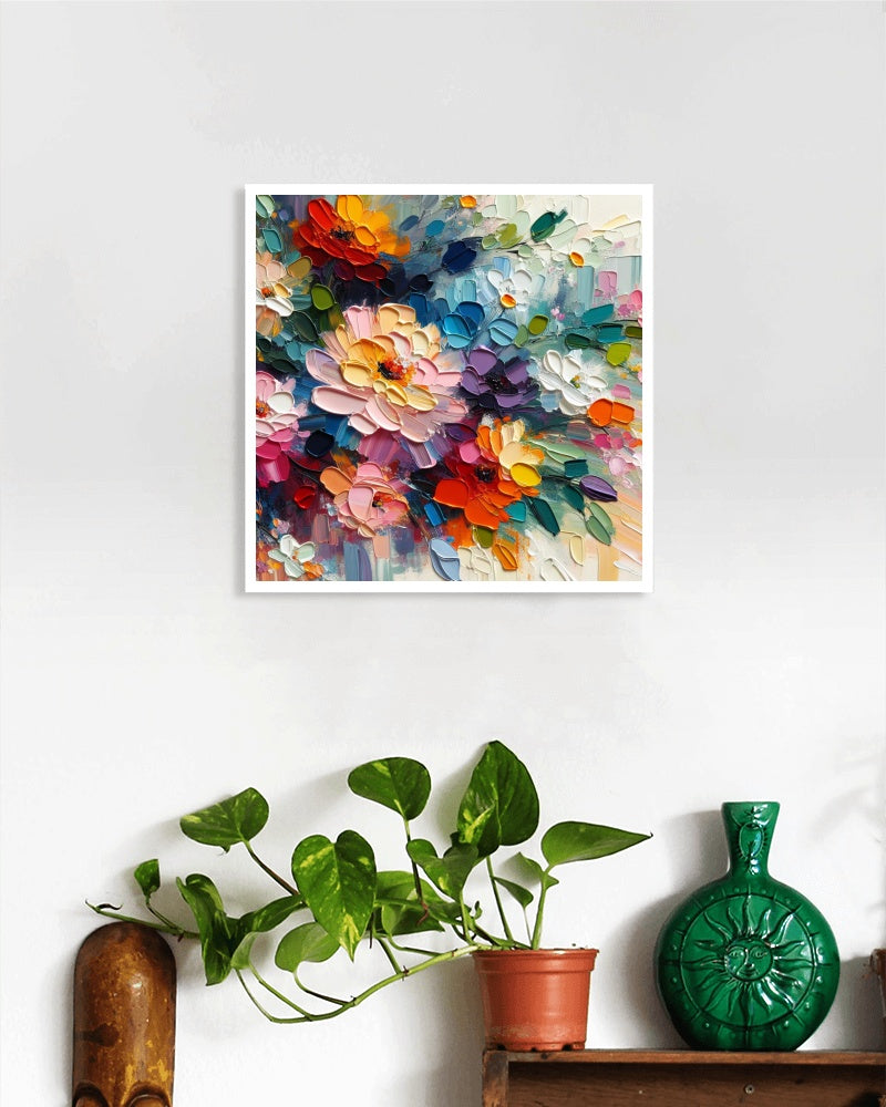 Vibrantus Blossomica: Luminous Floral Oilpainting Art