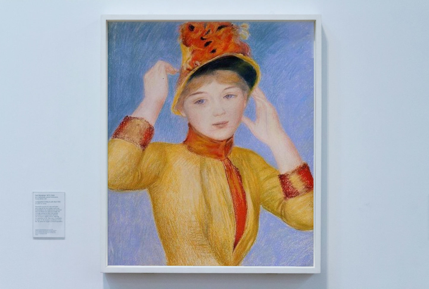 Bust of a Woman (Yellow Dress) by Pierre-Auguste Renoir Impressionism Art dated 1883