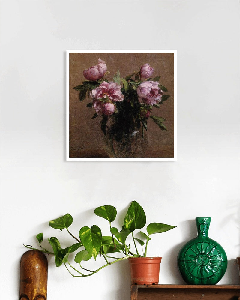 Vase of Peonies by Henri Fantin-Latour Realism Art dated 1902