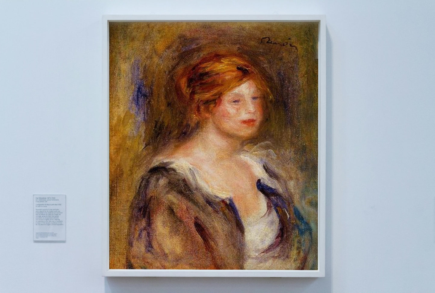 Young Girl in Blue (Head of a Blond Woman) by Pierre-Auguste Renoir Impressionism Art dated 1909