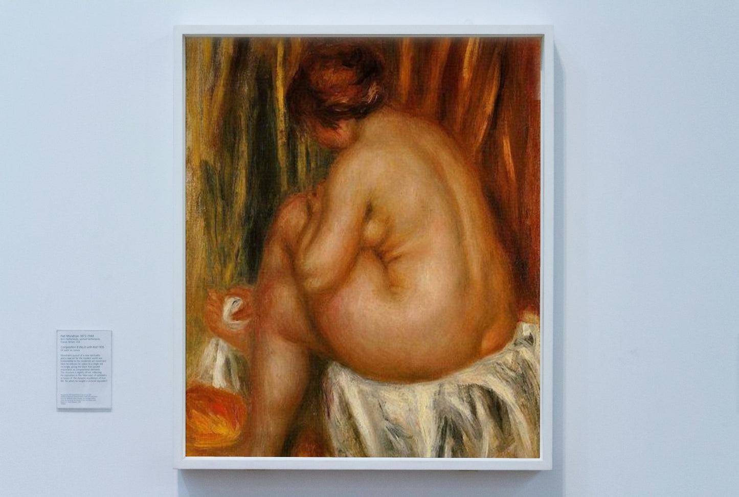 After Bathing (nude study) by Pierre-Auguste Renoir Impressionism Art dated 1910