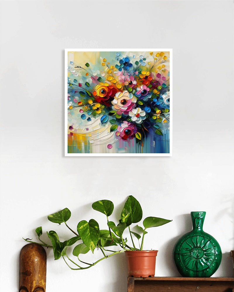 Vividus Pushpam Opulent Floral Oilpainting