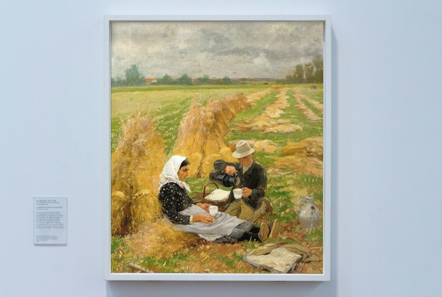 Lunch break in harvest time by Hugo M&#252;hlig Impressionism Art