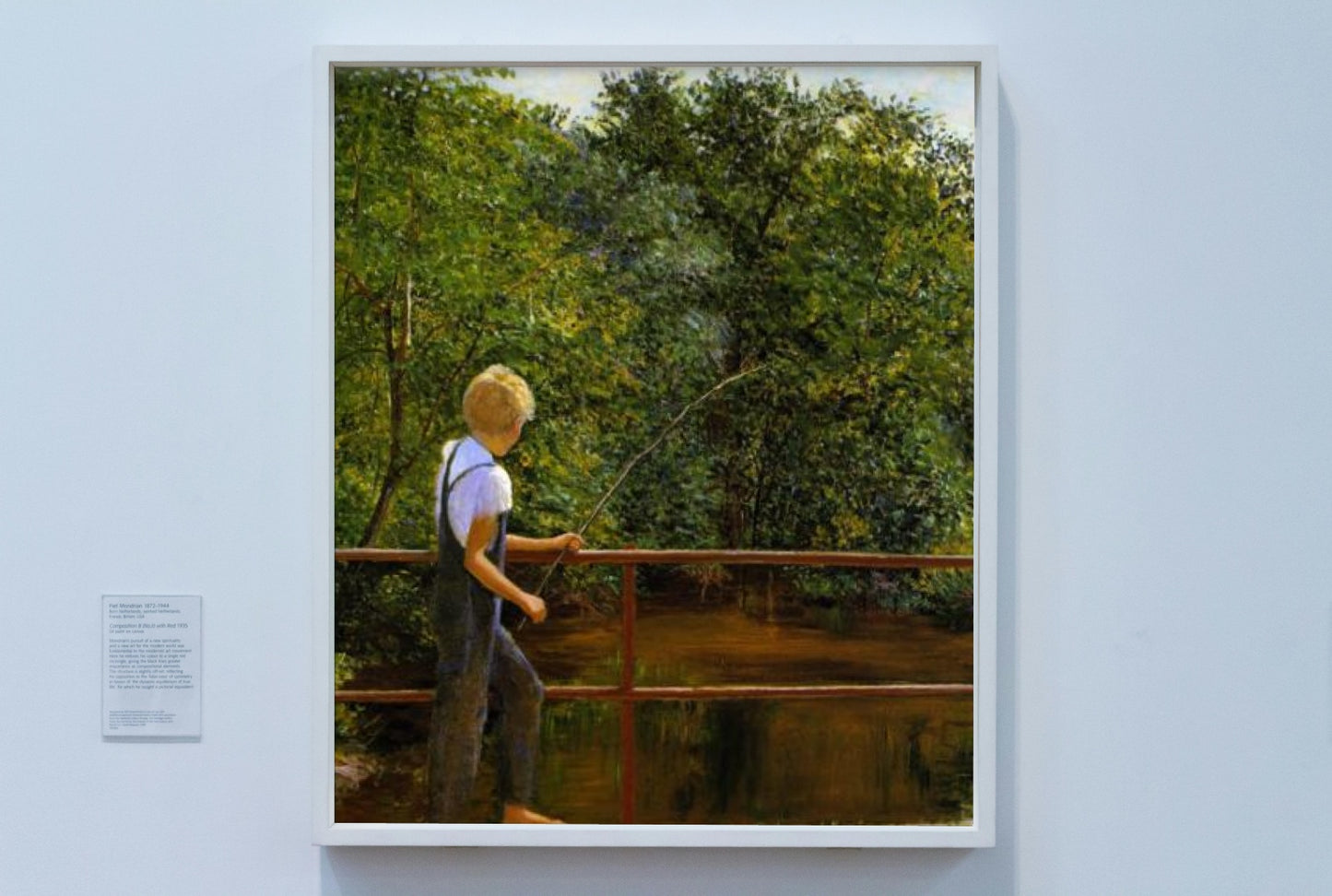 Boy Fishing by Lilla Cabot Perry Impressionism Art dated 1929