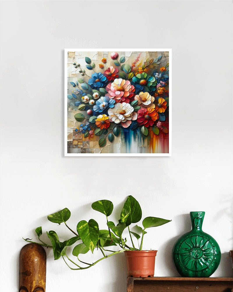 Vibrantus Floranium Opulentum - Floral Oilpainting Art