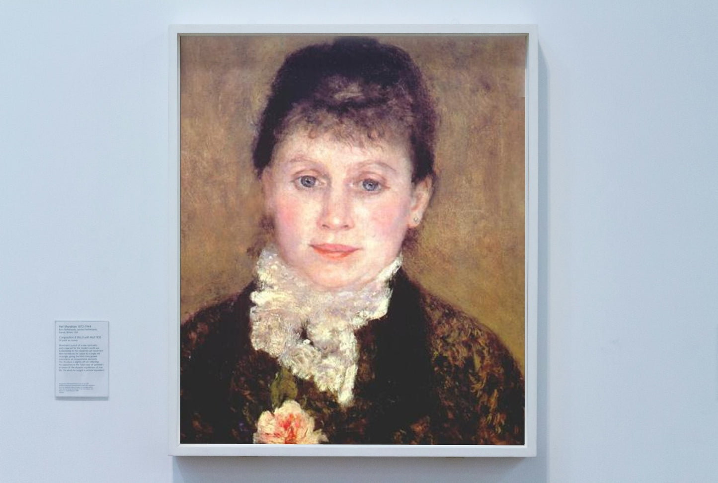 Woman with a white jabot by Pierre-Auguste Renoir Impressionism Art dated 1880