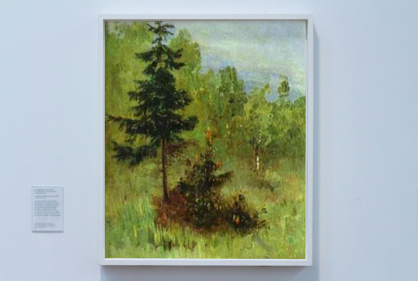 A Firtree by Mikhail Nesterov Impressionism Art dated 1890