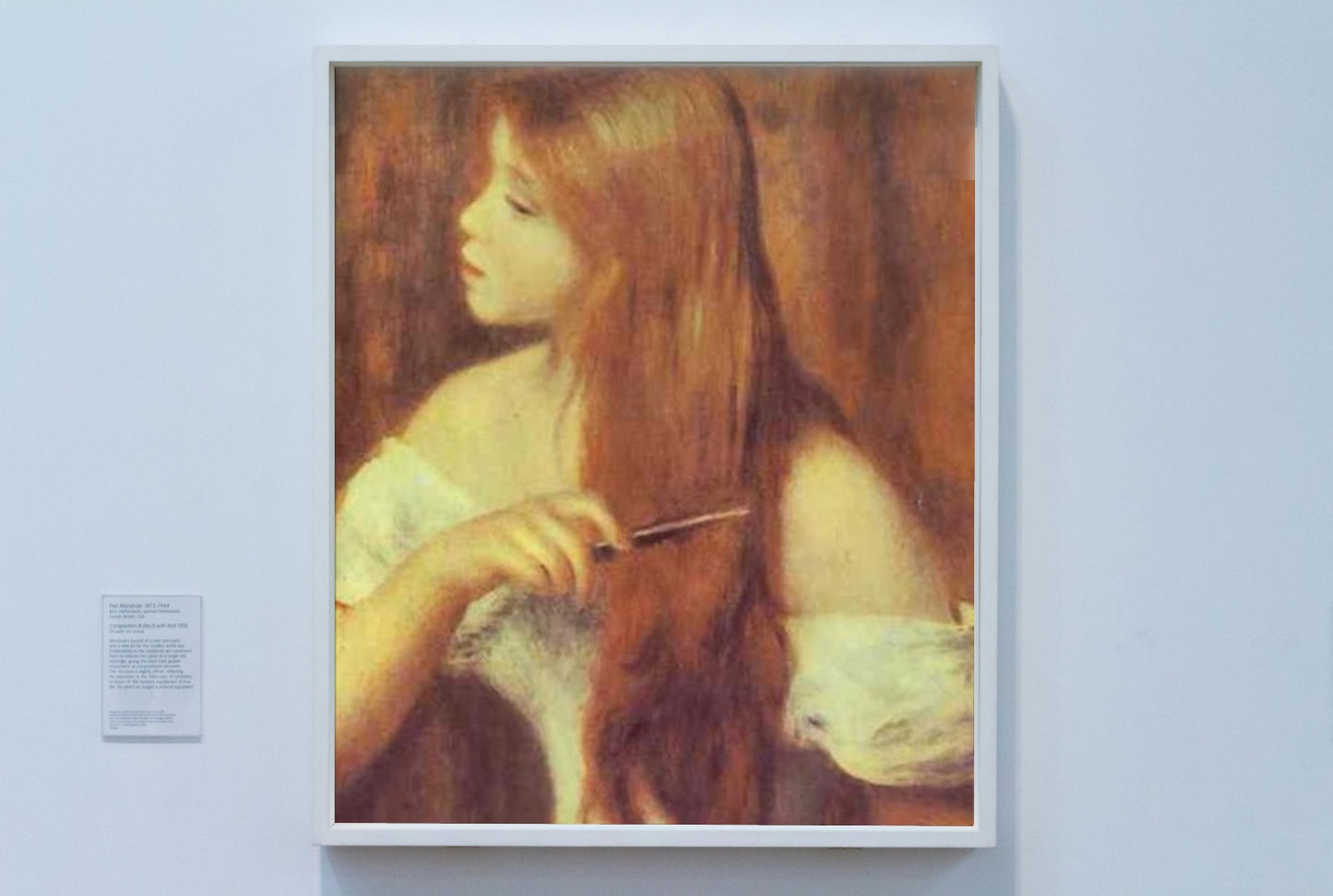 Young Girl Combing Her Hair by Pierre-Auguste Renoir Impressionism Art dated 1894