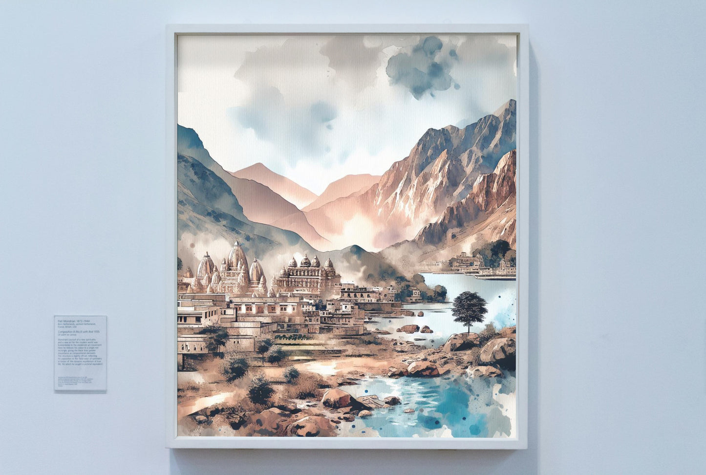 Seraphic Vistara: Ethereal Indian Watercolor Landscapes