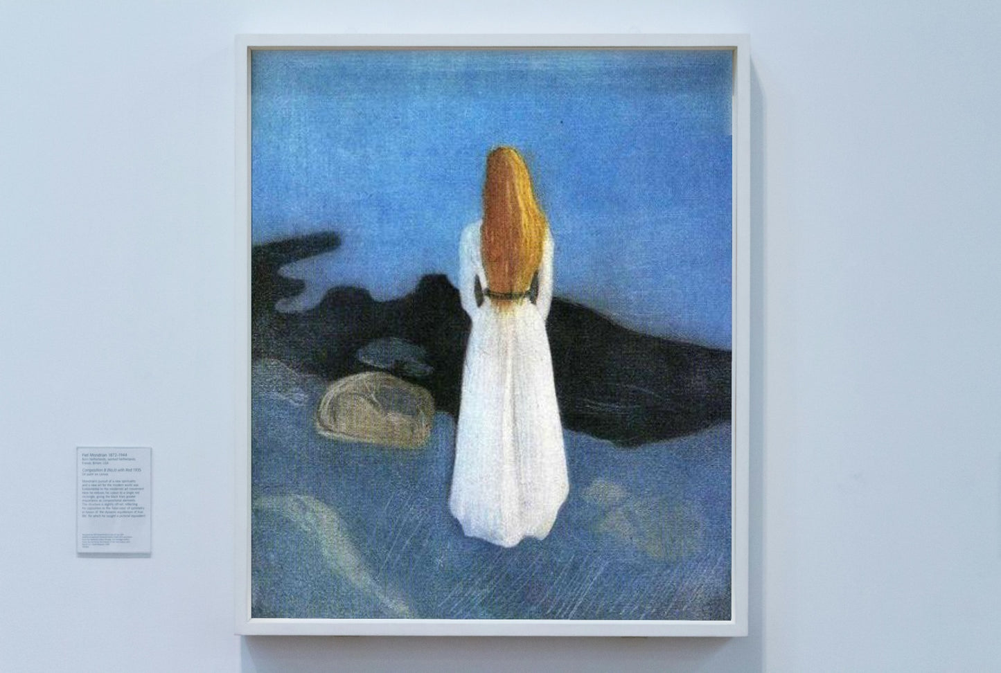 Young woman on the shore by Edvard Munch Symbolism Art dated 1896