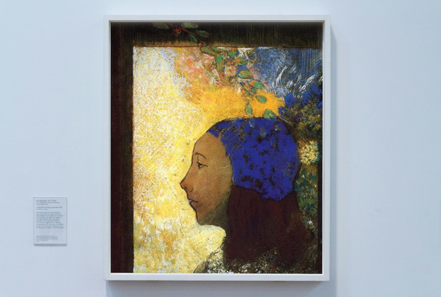 Young Girl in a Blue Bonnet by Odilon Redon Symbolism Art