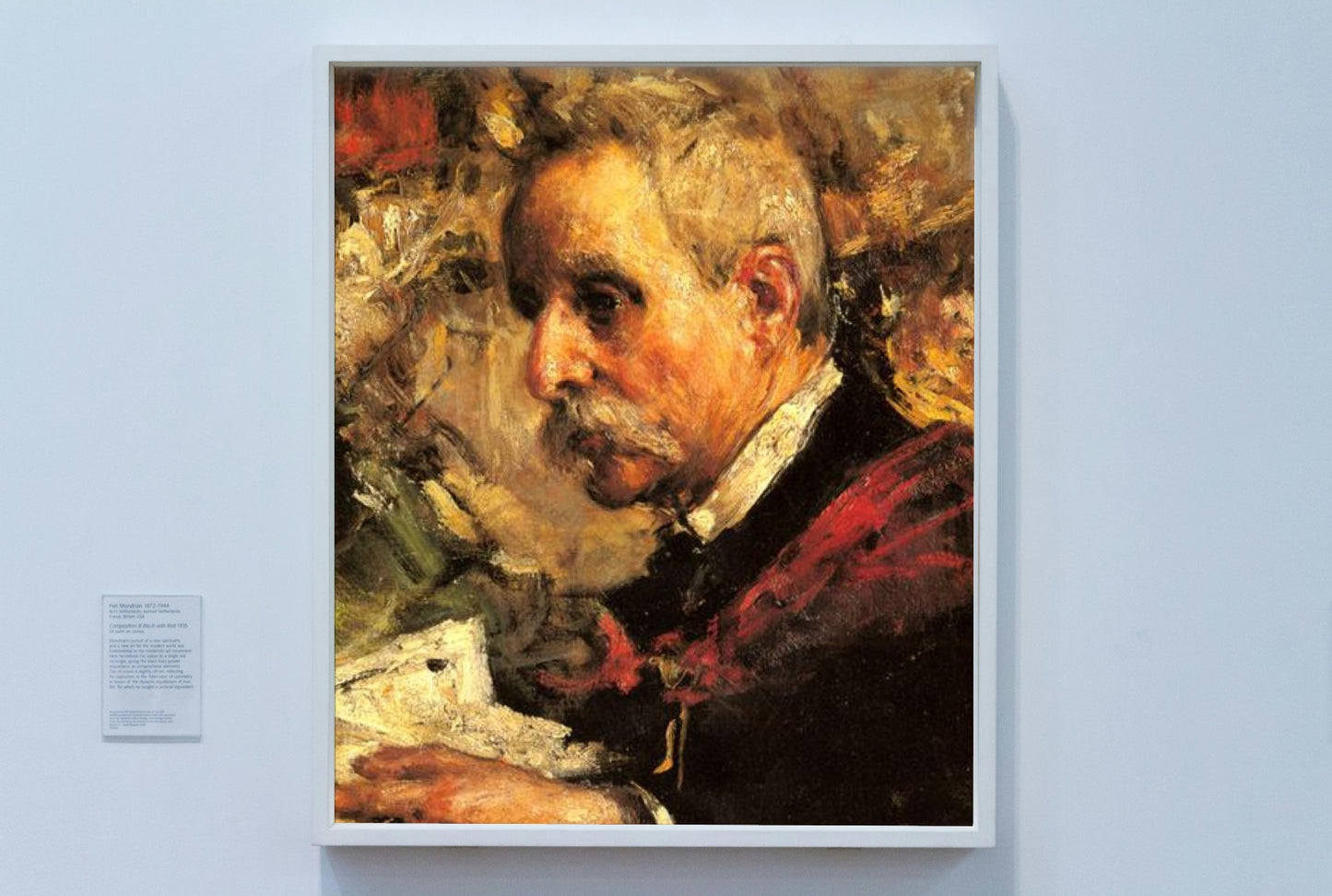 Portrait of the artist&#39;s father by Antonio Mancini Verism Art