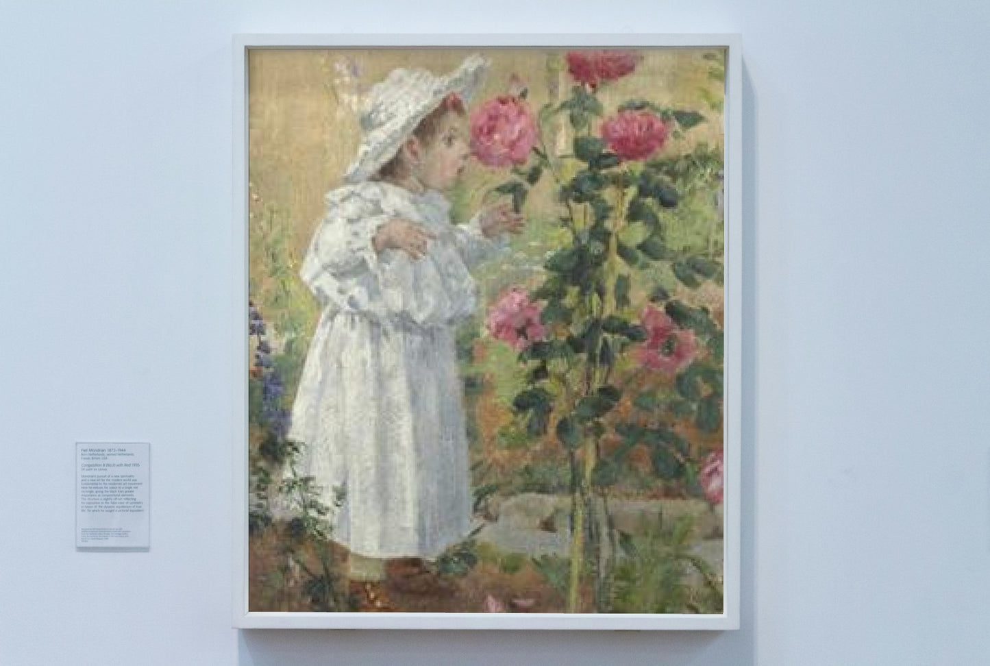 Girl among the roses by Niccolo Cannicci Realism Art dated 1891