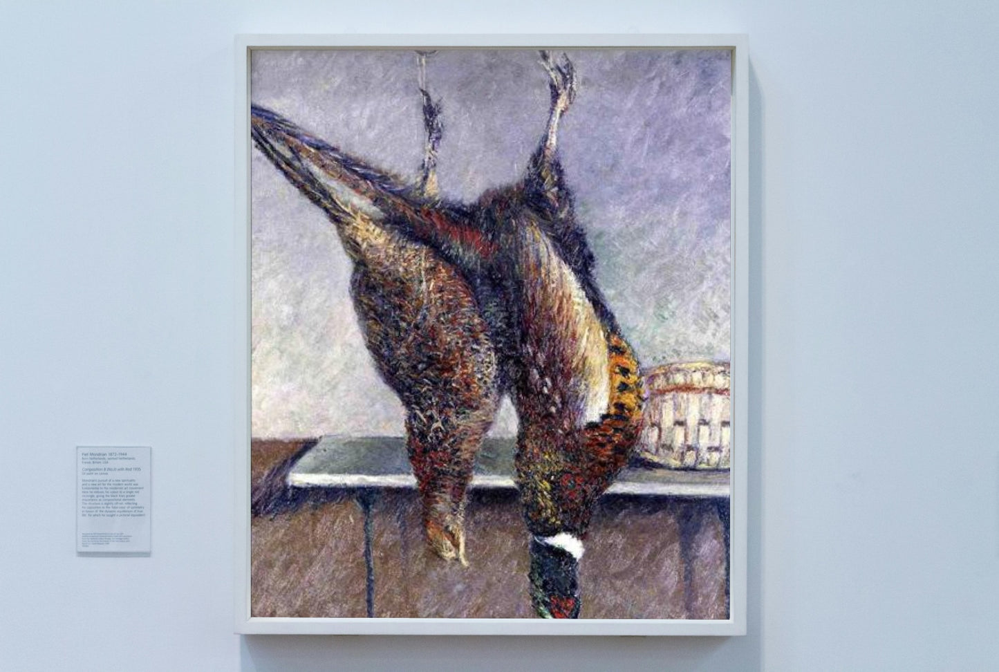 Two Hanging Pheasants by Gustave Caillebotte Impressionism Art dated 1882