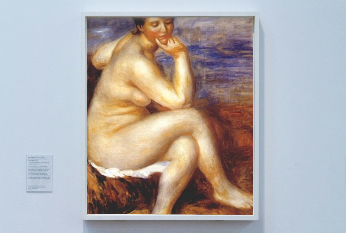 Bather with a rock by Pierre-Auguste Renoir Impressionism Art dated 1880