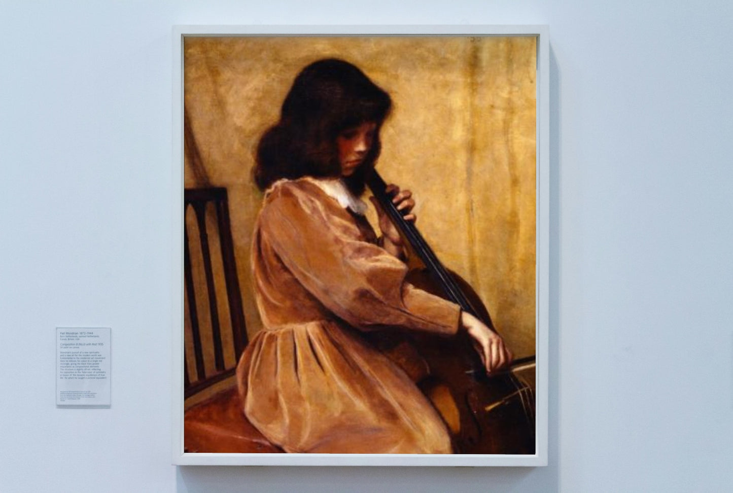 Girl Playing a Cello by Lilla Cabot Perry Impressionism Art dated 1891