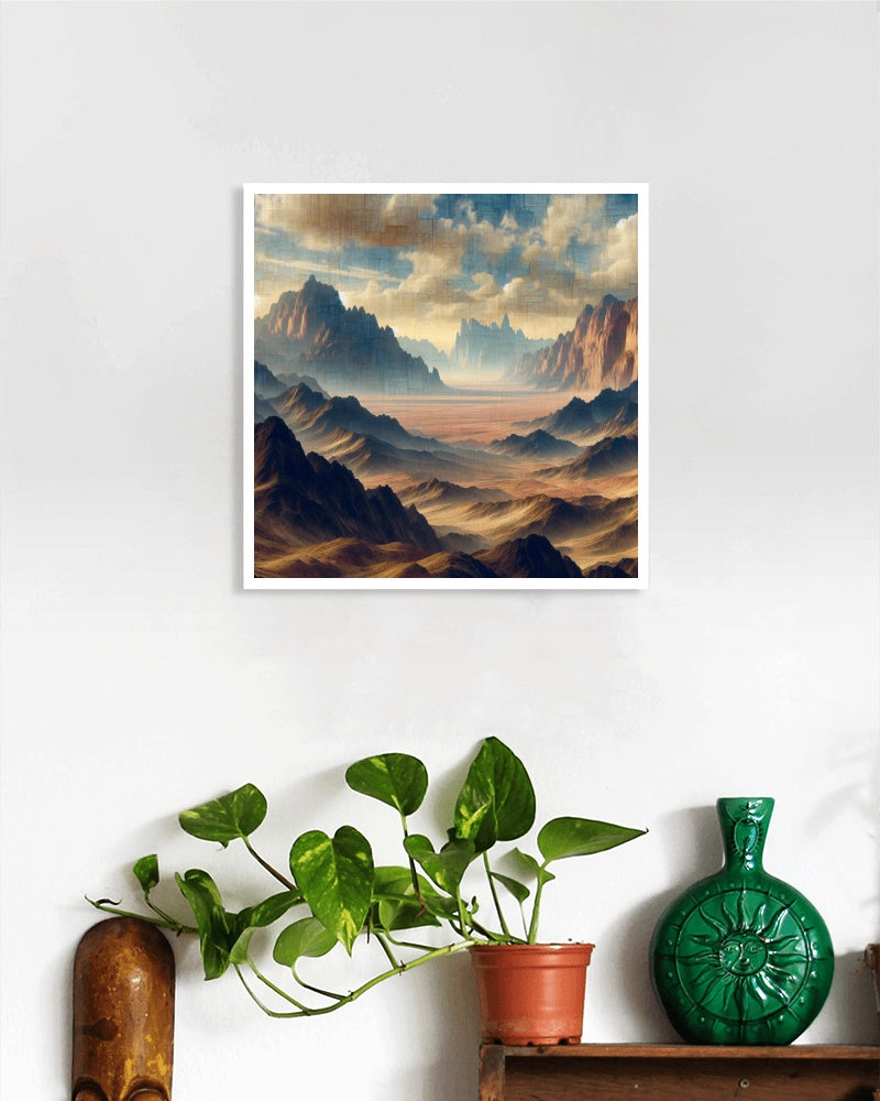 Seraphic Anugrahitum Vista: Majestic Landscape Oil Painting