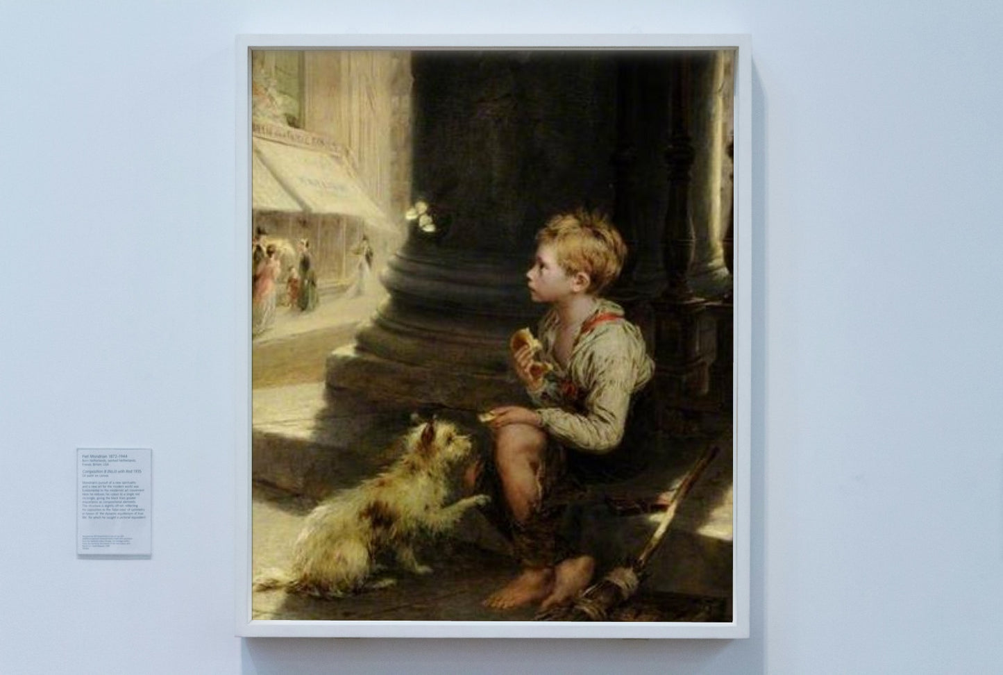 A Share of a Crust by Augustus Edwin Mulready Naturalism Art dated 1871