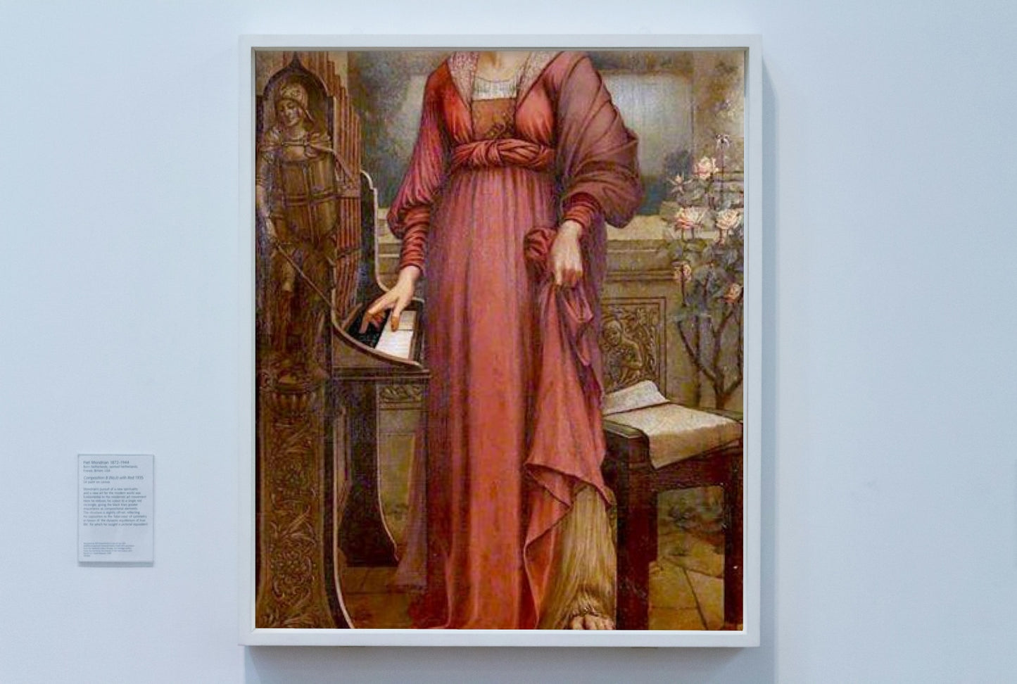 &#39;Music Sweet Music&#39; (Saint Cecilia) by Evelyn De Morgan Romanticism Art dated 1889