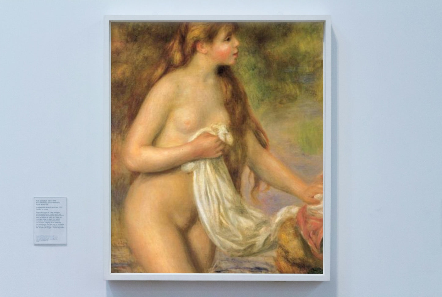 Bather with Long Hair by Pierre-Auguste Renoir Impressionism Art dated 1895