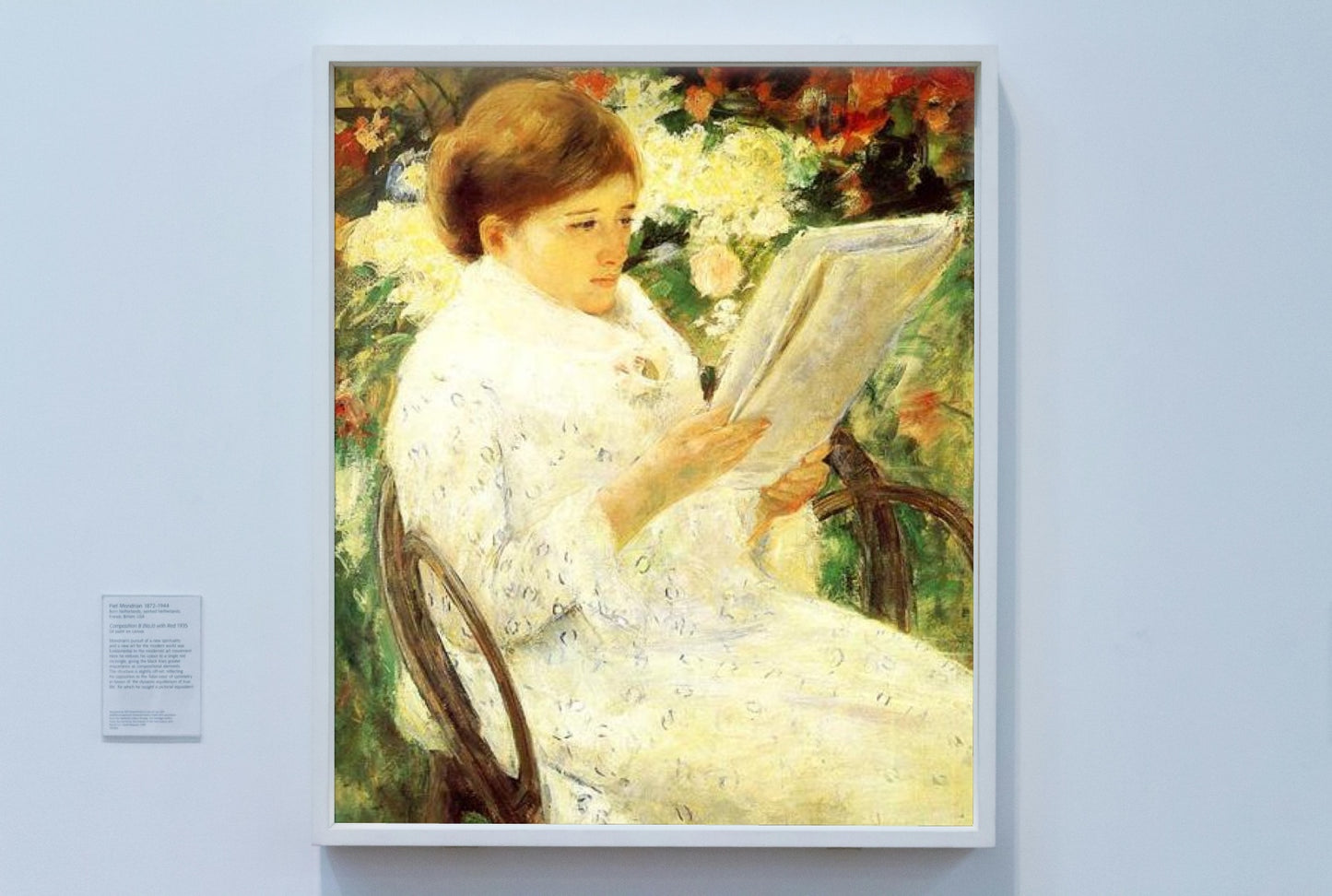 Woman Reading in a Garden by Mary Cassatt Impressionism Art dated 1880