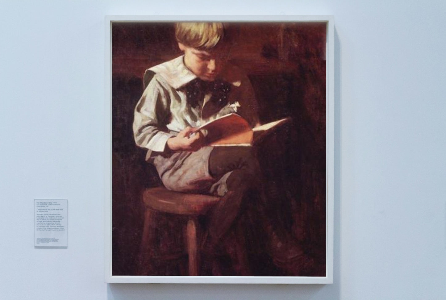 Boy Reading: Ned Anshutz by Thomas Pollock Anshutz Realism Art dated 1900