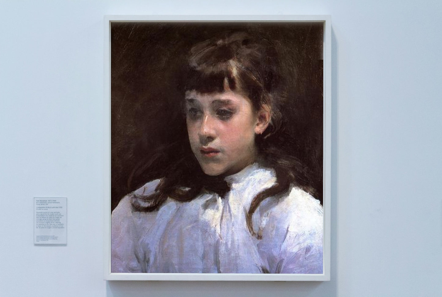 Young Girl Wearing a White Muslin Blouse by John Singer Sargent Realism Art dated 1885