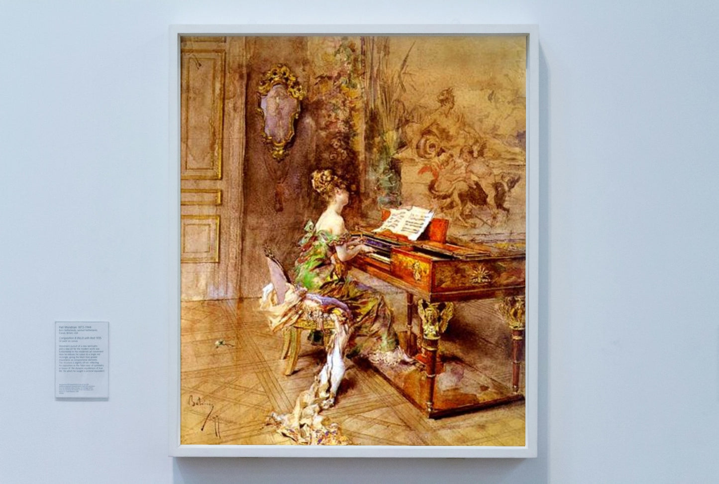 The Lady Pianist by Giovanni Boldini Impressionism Art dated 1877