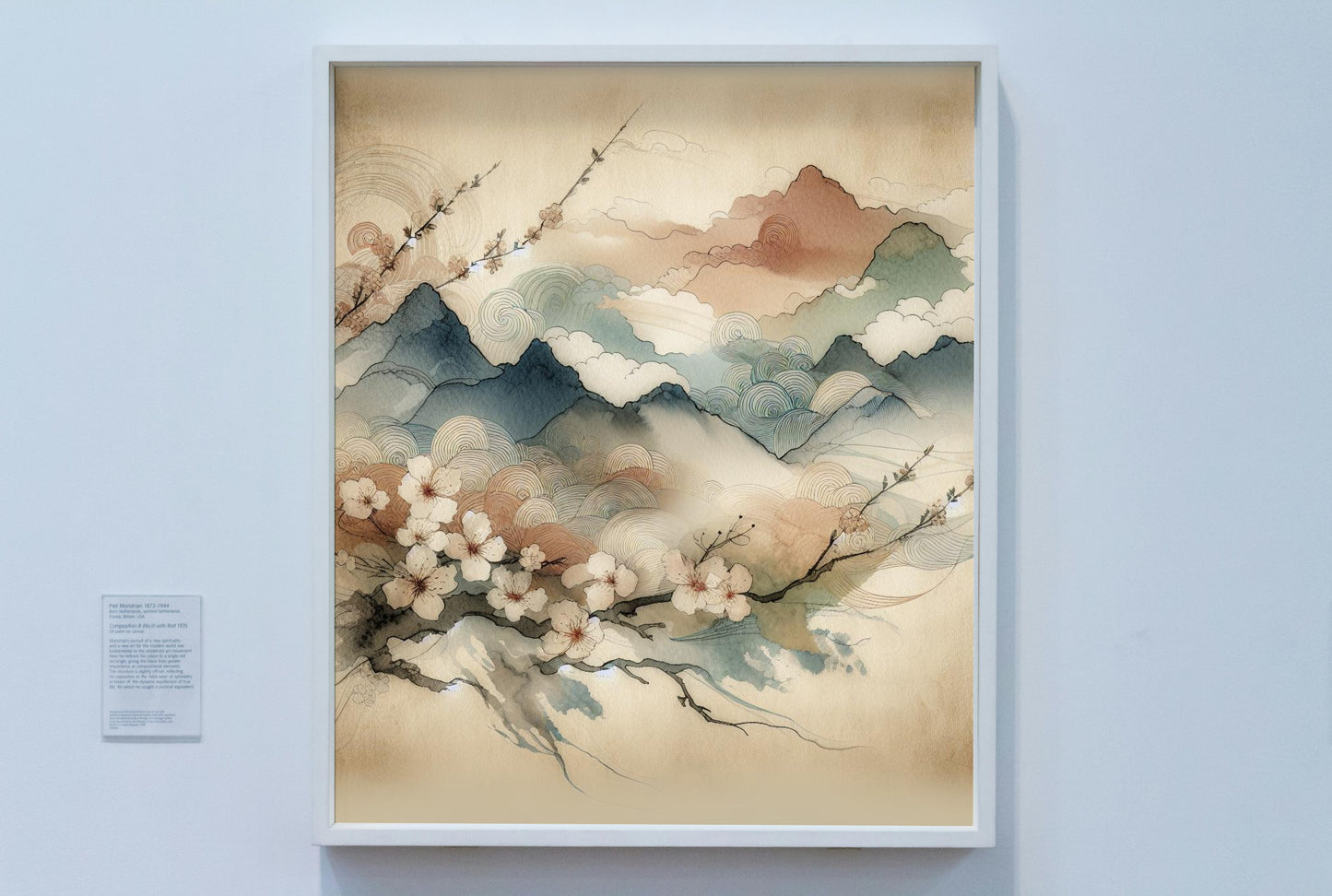 Serenum Natura Japanese Watercolor: Modern Aesthetic with Sandstone